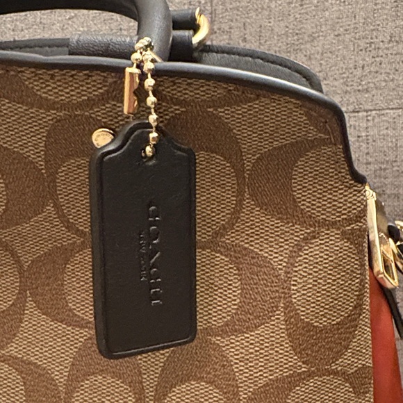 Coach Signature Brown and Black Satchel - Picture 2 of 3